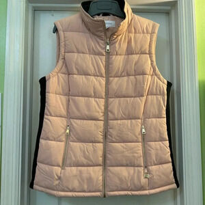 Calvin Klein Puffer Vest Performance Women’s Pink & Black Zip Up Jacket